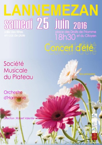 Affiche concert d'été 2016